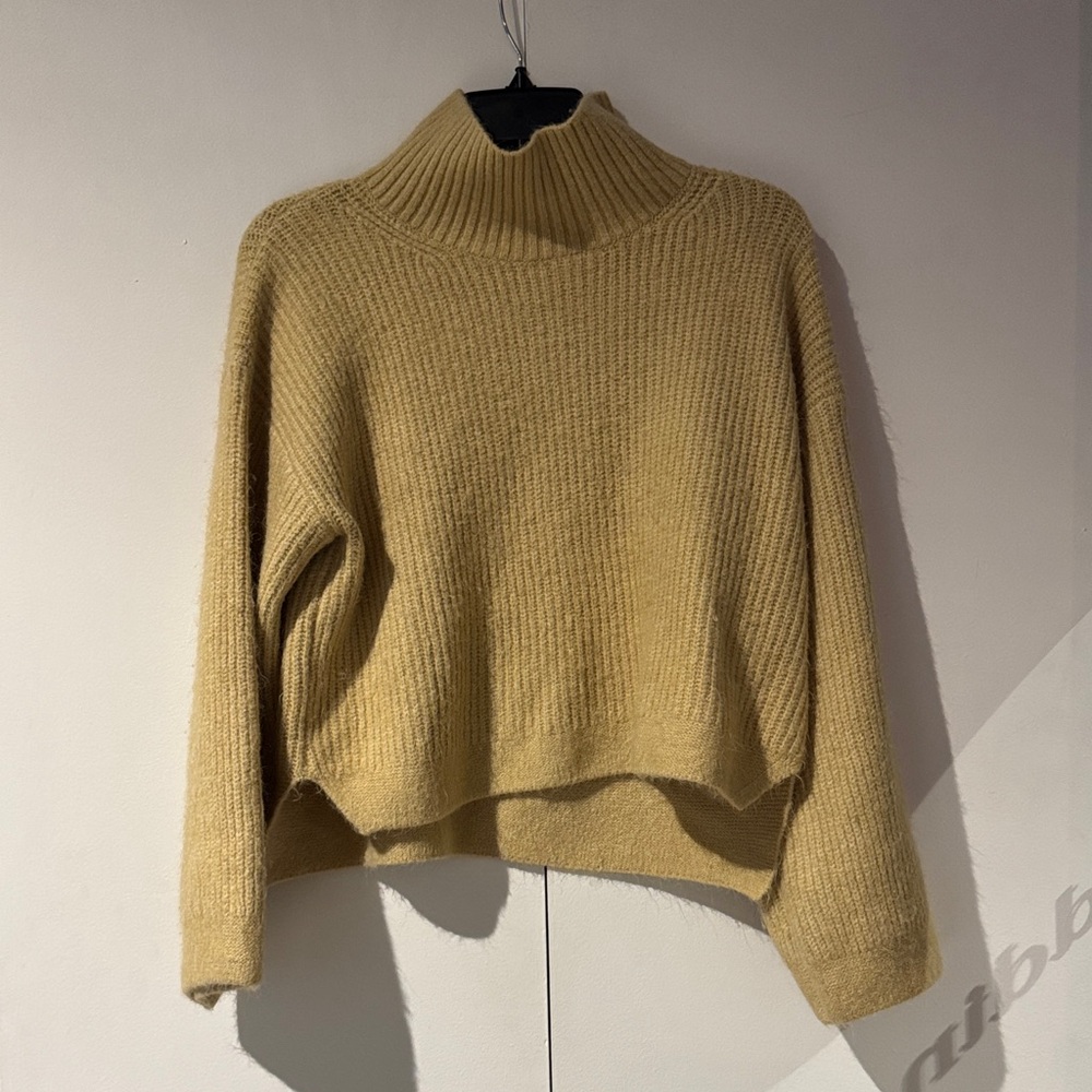 Topshop Camel Cowl Neck Sweater